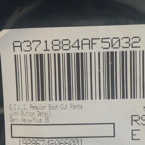 NWT G.I.L.I. BUTTON SIDE NAVY BOOT CUT PANTS 26 - Picture 13 of 14